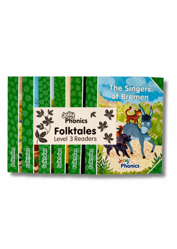 Jolly Phonics Folktales Readers – Зелено ниво (Ниво 3) – Комплект от 6 книжки